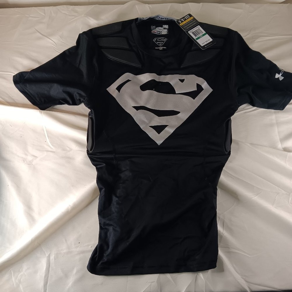 Under Armour Heat Gear Alter Ego Superman Padded Football Compression Shirt - Sm